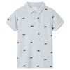 Kinderpoloshirt&nbsp; 116 gem&ecirc;leerd grijs