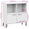 vidaXL Boekenkast met metalen poten OSLO 90x35x90,5 cm hout wit