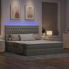 vidaXL Opbergbed met LED met matras Lichtgrijs 160 x 200 cm Polyester