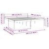 vidaXL Bedframe Wasbruin 200 x 200 cm Massief grenenhout