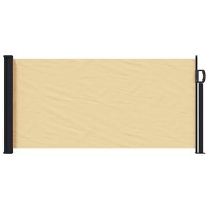 vidaXL Uittrekbaar Zijscherm Zand 300 x 100 cm Polyester