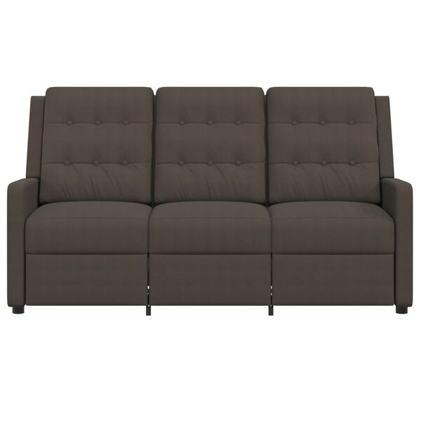 vidaXL Massagestoel 3-zits verstelbaar stof bruin