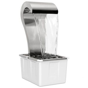 vidaXL Tuinwaterval Roestvrij staal 304 54,5 x 34 x 83 cm zilver