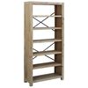 vidaXL Boekenkast met 6 schappen 80x30x170 cm massief acaciahout