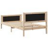 vidaXL Bedframe met hoofdeinde Zwart 100 x 200 cm Massief grenenhout