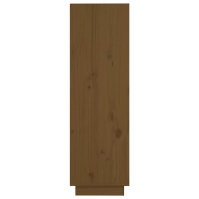 vidaXL Hoge kast 37x34x110 cm massief grenenhout honingbruin