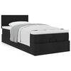 vidaXL Bed met matras 100x200 cm stof zwart