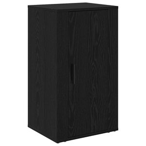vidaXL Dressoir Zwart Eiken 40 x 33 x 70 cm Bewerkt hout