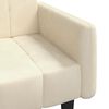 vidaXL Slaapbank 2-zits fluweel crèmekleurig