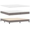 vidaXL Boxspring bed met matras met LED Taupe 200 x 200 cm Stof