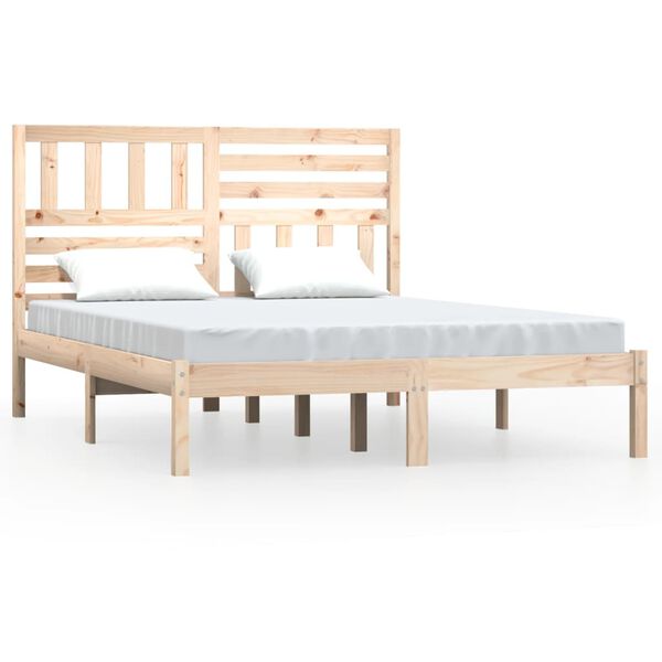 vidaXL Bedframe massief grenenhout 160x200 cm