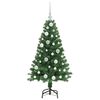 vidaXL Kunstkerstboom Groen 120 cm PVC en Staal en Kunststof