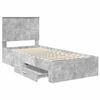 vidaXL Bedframe met hoofdeinde Beton Grijs 100 x 200 cm Bewerkt hout