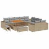vidaXL Tuin Sofa Set 13 pcs Beige en Licht Grijs poly rattan