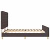 vidaXL Bedframe met hoofdeinde Donkerbruin 180 x 200 cm Stof