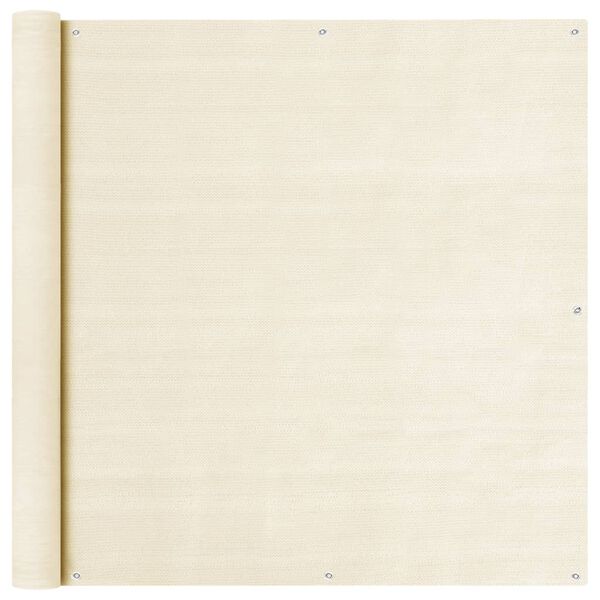 vidaXL Balkonscherm 120x300 cm HDPE cr&egrave;mekleurig