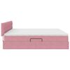 vidaXL Opbergbed met LED met matras Roze 200 x 200 cm Fluweel