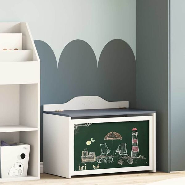 vidaXL Doos met opslag en een krijtbord aan de voorkant ROROS