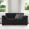 vidaXL Loveseat bank 140 cm fluweel zwart