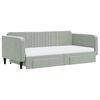 vidaXL Slaapbank onderschuifbed en lades 100x200 cm fluweel lichtgrijs