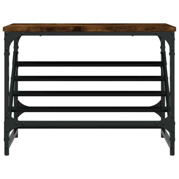 vidaXL Schoenenrek 60x30x45 cm bewerkt hout gerookt eikenkleurig