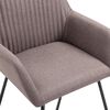 vidaXL Eetkamerstoelen 6 st stof taupe