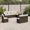 vidaXL 8-delige Loungeset met kussens poly rattan bruin