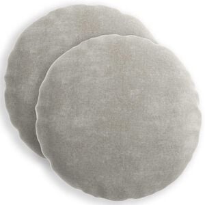 vidaXL Kussensloop 2 st HEERLEN Lichtgrijs &Oslash; 60 cm Chenille Stof