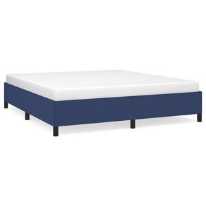 vidaXL Bedframe zonder matras stof blauw 180x200 cm