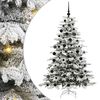 vidaXL Kunstmatige Inklapbare Kerstboom Wit 180 cm PE en PVC