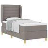 vidaXL Boxspringbed met hoofdeinde Taupe 190 x 90 cm Stof