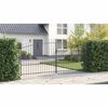 vidaXL Dubbele Poort met slot Grijs 400 x 199.5 cm Staal