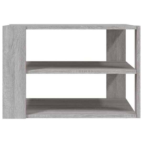 vidaXL Salontafel 58x58x40 cm bewerkt hout grijs sonoma