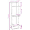 vidaXL Wandrek 3-laags 30x25x100 cm bewerkt hout gerookt eikenkleurig