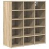 vidaXL Schoenenkast 77,5 x 30 x 83,5 cm Bewerkt hout Sonoma Eiken