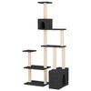 vidaXL Kattenboom met sisal krabpalen Donkergrijs 177,5 cm