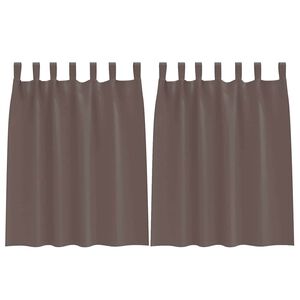 vidaXL Zwart-out Gordijnen met Ringen 2 st Donkerbruin 140 x 140 cm