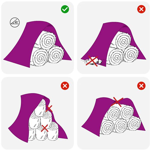 vidaXL Hooibergzeil 9,8x12,5 m 140 g/m&sup2; polypropyleen