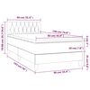 vidaXL Boxspring met matras fluweel donkerblauw 90x190 cm