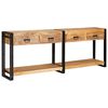 vidaXL Wandtafels 2 st Bruin 200 x 33 x 75 cm Massief Mango Hout
