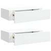 vidaXL Wandschappen 2 st met lade 40x23,5x10 cm MDF wit