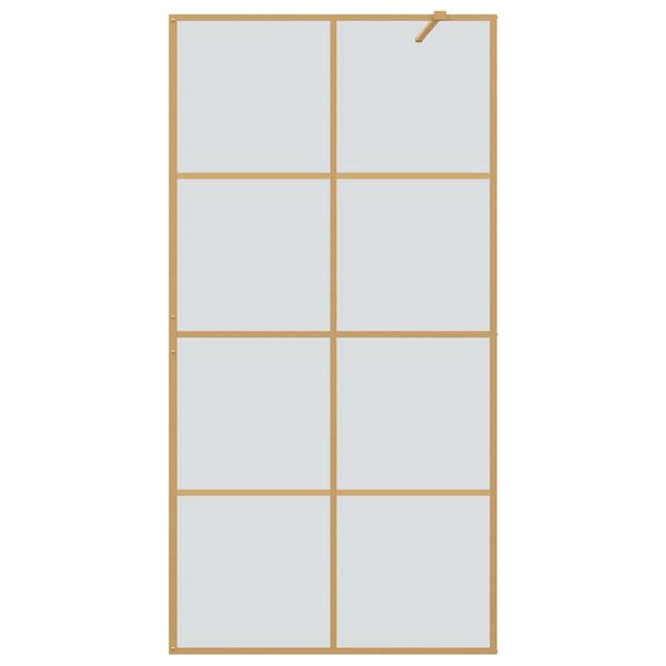 vidaXL Inloop Douche Wand Goud 100 x 195 cm gehard glas