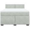 vidaXL Boxspring met matras fluweel lichtgrijs 140x200 cm