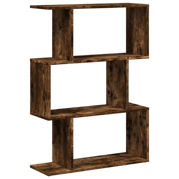 vidaXL Kamerscherm / boekenkast 3-laags 70x24x97 cm hout gerookt eik
