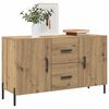 vidaXL Dressoir 100x36x60 cm bewerkt hout artisanaal eikenkleurig