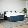 vidaXL Boxspring met matras fluweel blauw 180x200 cm