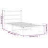 vidaXL Bedframe met hoofdbord metaal zwart 107x203 cm