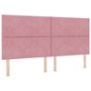 vidaXL Boxspringbed met matras Roze 200 x 200 cm Fluweel