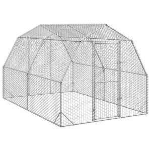 vidaXL Kippenren 2,5x4x2,25 m gegalvaniseerd staal