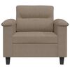 vidaXL Fauteuil 60 cm microvezelstof taupe